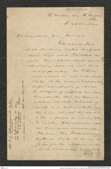 Nachlass Franz Steindachner, Brief von A. B. Meyer an Franz Steindachner (04.08.1882), Inv.Nr. 337.16, Seite 1